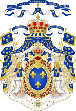 Arms of the Kings of France and Navarre (there are variants) to 1792, 1814, and 1815–1830