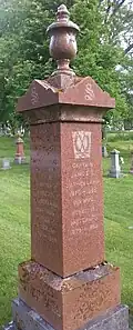 Grave stone in Cataraqui Cemetery