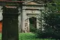 A derelict mausoleum at the Great Cemetery of Riga