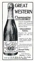 Great Western Champagne advertisement (1898)