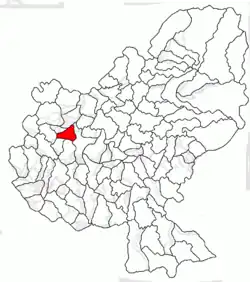 Location in Mureș County