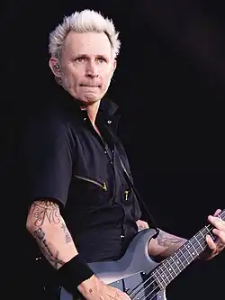 Dirnt performing with Green Day in 2024