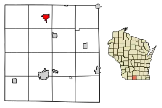 Location of New Glarus in Green County, Wisconsin.