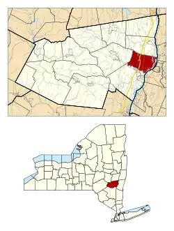 Location in Greene County and the state of New York.