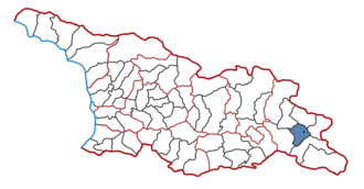 Location of the municipality within Georgia