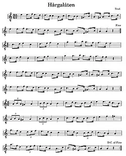Song notes for the Hårgalåten