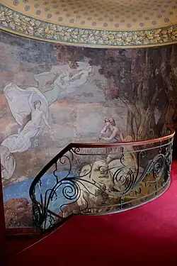 Stair hall fresco