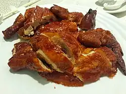 Crispy fried chicken, a Cantonese dish