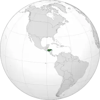 Location of Honduras