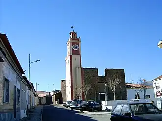 The Old clock-tower and battlements in the centre of Amaraleja