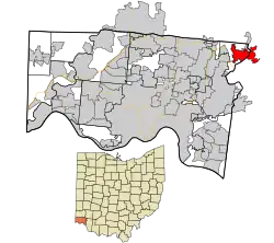 Location in Hamilton County, Ohio