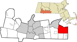 Location in Hampden County in Massachusetts
