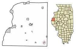 Location of West Point in Hancock County, Illinois.