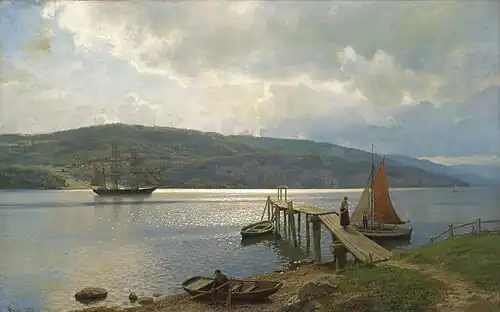 Kaien på Feste i nær Moss (1898)