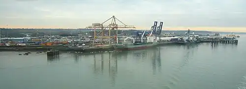 Harwich International Port - site of HMS Badger as it is seen today