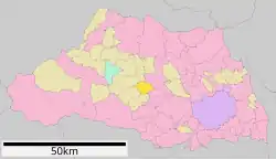 Location of Hatoyama in Saitama Prefecture