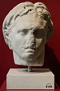 Head of Alexander the Great[16] (from Tivoli; Temple of Hercules; inv. 124.507)[19]