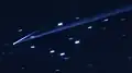 Background stars surrounding asteroid 6478 Gault and its tails.[21]