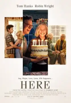 Three photos of Tom Hanks and Robin Wright as Richard and Margaret Young above the movie's title