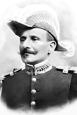 Marshal Hermes da Fonseca, President of Brazil, wearing a bicorne, 1910.