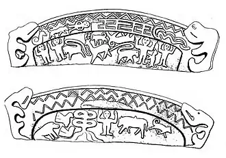 Faces of the hogback stone