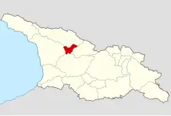 Map highlighting the historical region of Lechkhumi in Georgia