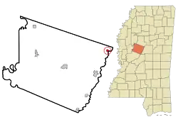 Location of West, Mississippi