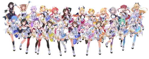 Group of 23 female cartoon characters