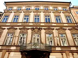 Hrzánský palác - čelo