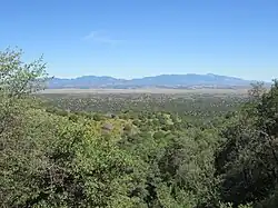 The Huachuca Mountains, as seen from across San Rafael Valley in the Patagonia Mountains