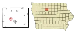 Location of Rutland, Iowa