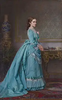 Portrait of a lady in blue (Varvara Grigorievna Soldatenkova née Phillipson; 1873)