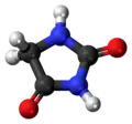 Ball-and-stick model of hydantoin