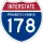 Interstate 178 marker