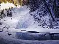 Ice climbing in Johnston Canyon in December 2016