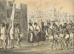 Image of Zuni Pueblo created during the U.S. Army Corps of Topographical Engineers's 1851 expedition to Arizona which was led by Captain Sitgreaves[17]