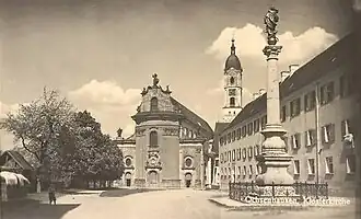 Church of Ochsenhausen Abbey postcard issued c. 1910.