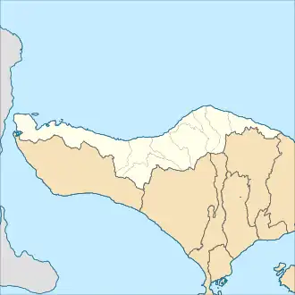 Map of districts in Buleleng Regency