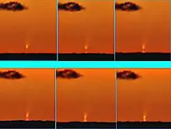 A very rare sequence of the inferior Mirage of the comet set