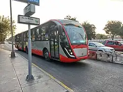 A bus of the red corridor