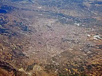 A satellite view of Isparta.