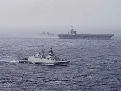 Carlo Margottini with USS Dwight D. Eisenhower on 16 June 2016.