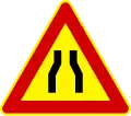 Road narrows