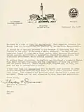 Official letterhead of the city in a letter from former Mayor Theodore Dimauro.