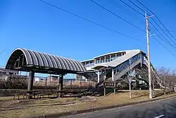 Footbridge viewed from the south