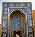 Square kufic tilework in Yazd, Iran