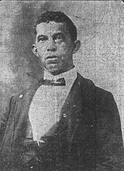 Black-and-white head shot of Parker