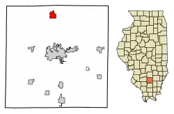 Location of Dix in Jefferson County, Illinois