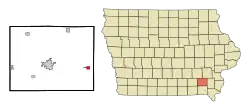 Location of Lockridge, Iowa