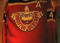 Photo of hockey jersey with a maple leaf crest